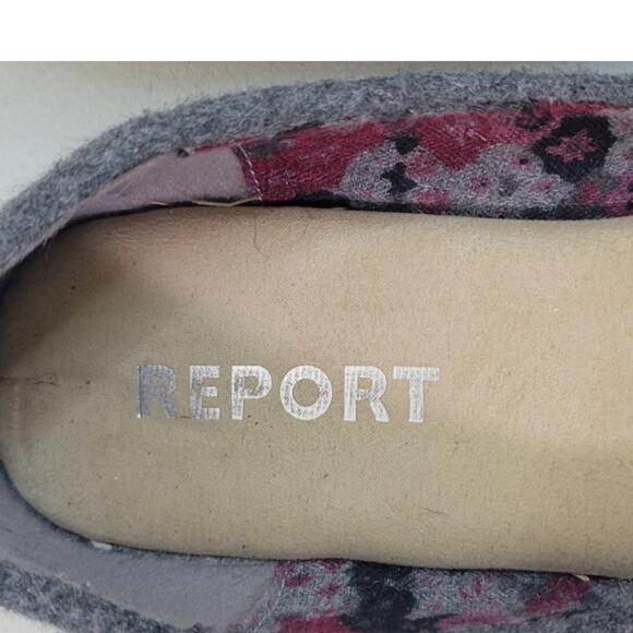 Report Shoes Womens 8.5 Gray Flats Slip On Casual Relaxed Modern Shoe Gay Wool - Picture 9 of 9
